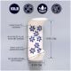 White Ceramic Blue Floral Adhesive Wall Hook